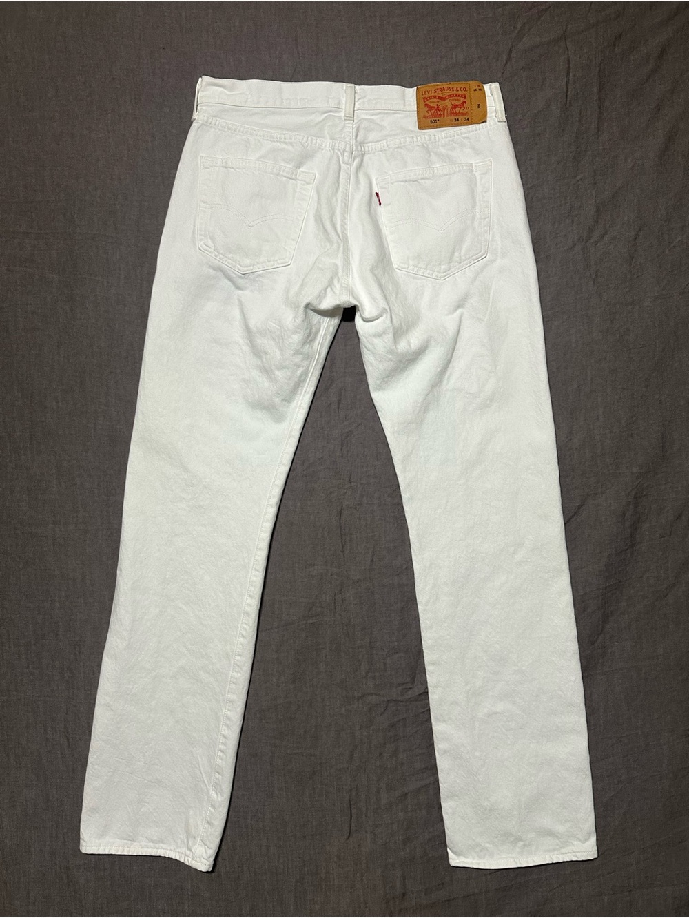 Levi's 501 White Men’s Button-Up Straight Jeans